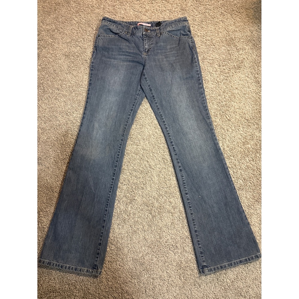 Y2K Gianni Bini Womens Blue 100% Cotton Bootcut Flare Denim Jeans Size 28